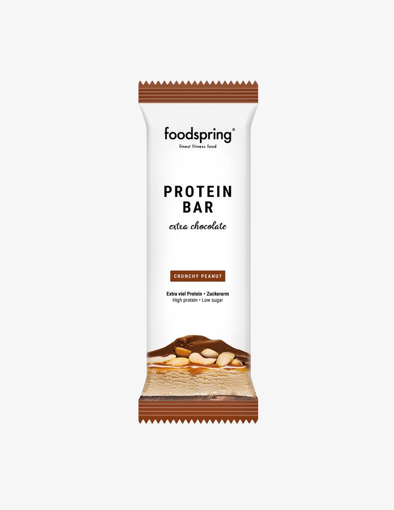 Foodspring Protein Bar Extra Cioccolato 65g - Arachide Croccante - immagine 1 Foodspring Protein Bar Extra Cioccolato 65g - Arachide Croccante - immagine 1
