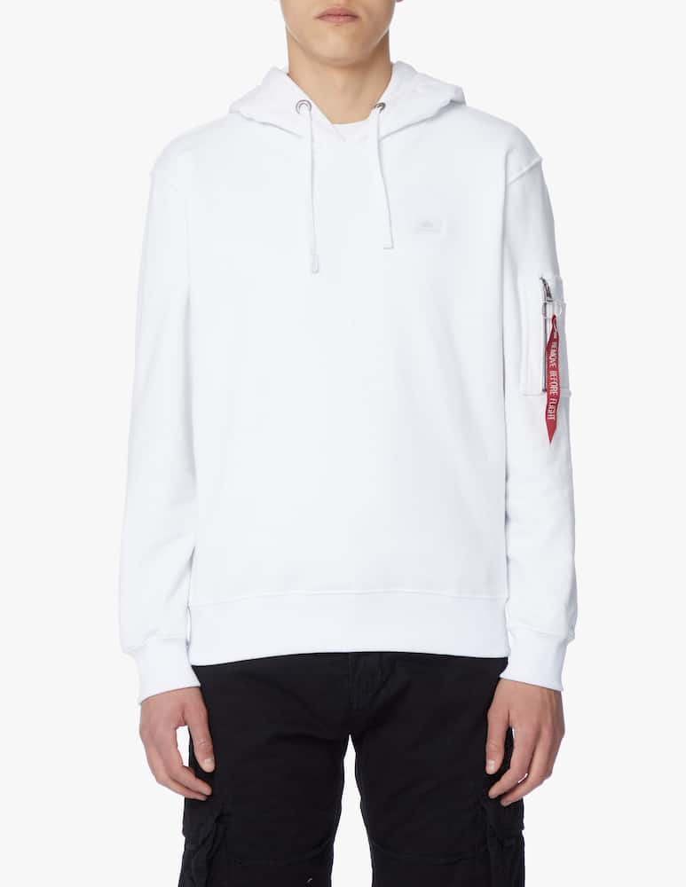 rinascente Alpha Industries Felpa con cappuccio tirante - bianco