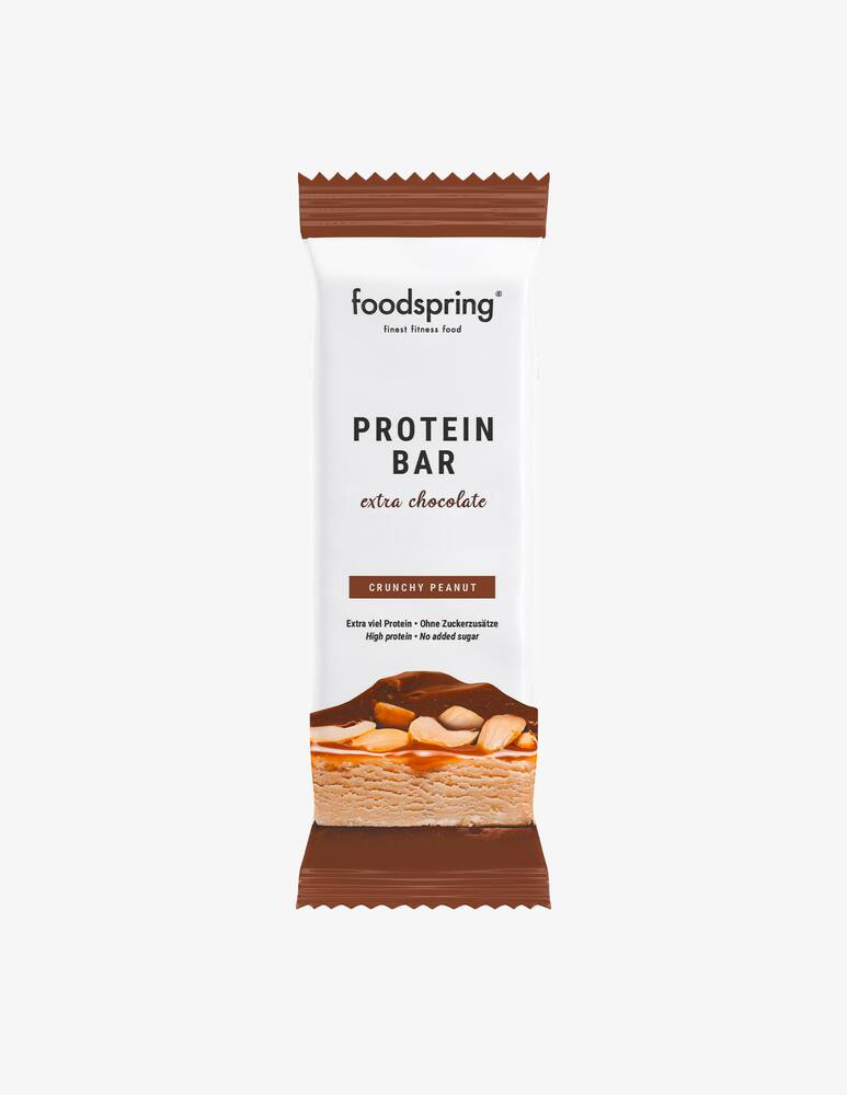 rinascente Foodspring Protein Bar Extra Chocolate 12x65g - Crunchy Peanut