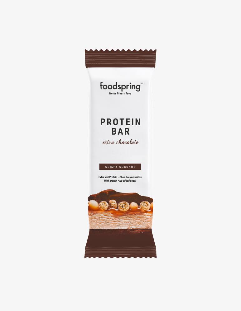 rinascente Foodspring Protein Bar Extra Cioccolato 12x65g - Cocco Croccante