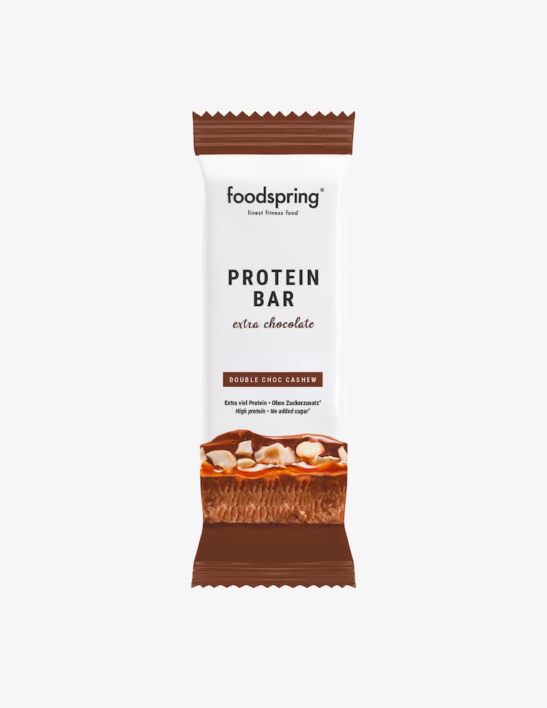 rinascente Foodspring Protein Bar Extra Chocolate 12x65g Double Choco and Cashew