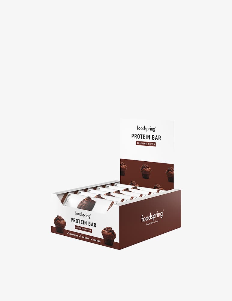 Foodspring Protein Bar 12x60g - Muffin al Cioccolato - immagine 1 Foodspring Protein Bar 12x60g - Muffin al Cioccolato - immagine 1
