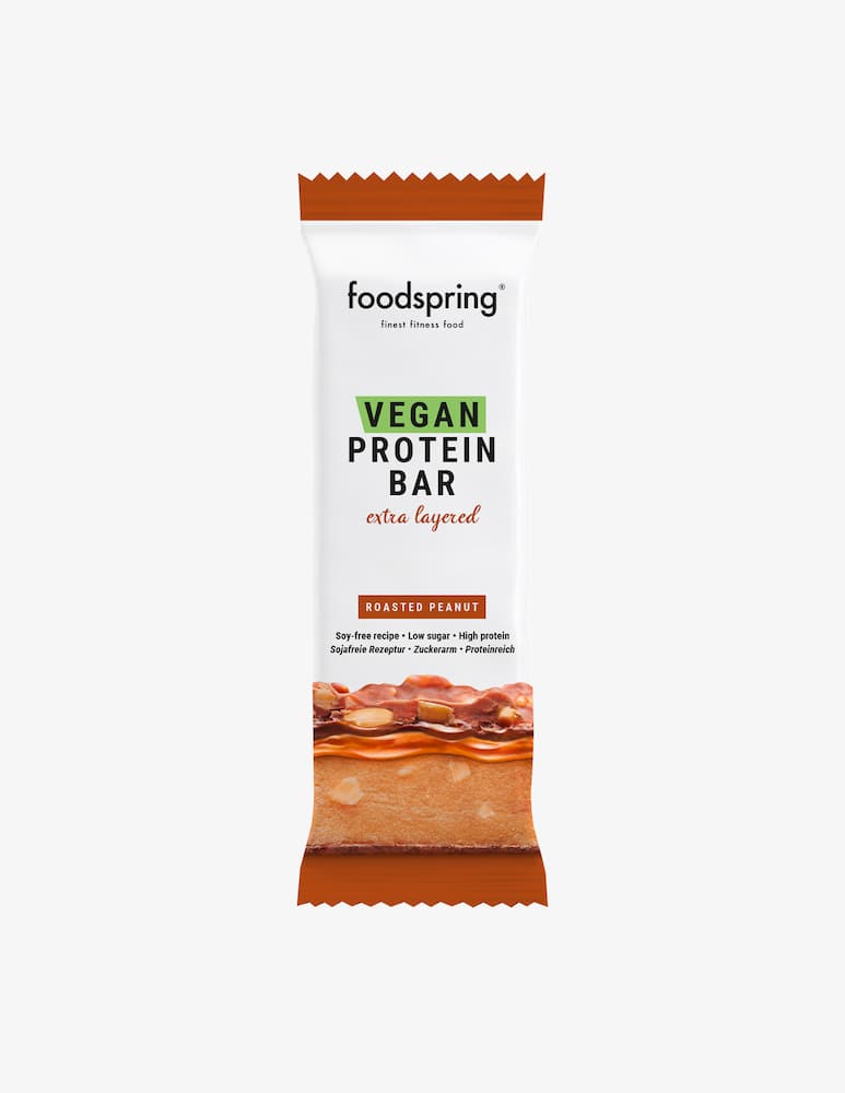 rinascente Foodspring Vegan Protein Bar Multistrato 12x45g - Arachidi Tostate