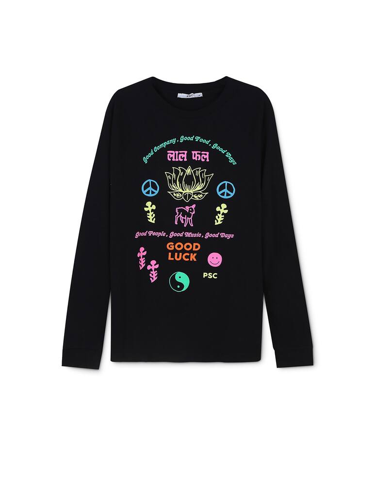 rinascente PSC Maglietta a manica lunga in cotone Good Luck