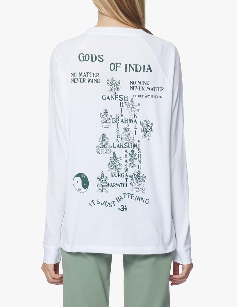 rinascente PSC Cotton blend long sleeved top Gods of india 