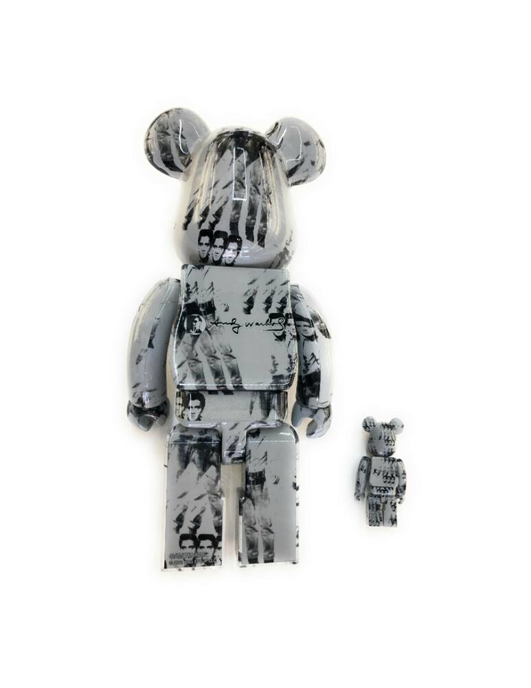rinascente Medicom Toy Be@Rbrick  400% Andy Warhol Elvis Presley 2-Pack - Nero