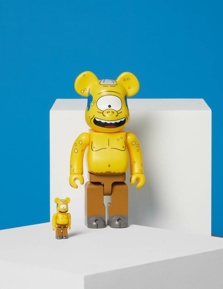 rinascente Medicom Toy Bearbrick 400% The Simpsons Cyclops Wiggum 2-Pack - Giallo