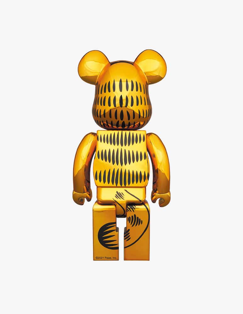 rinascente Medicom Toy Bearbrick 400% Garfield Gold Chrome 2-pack
