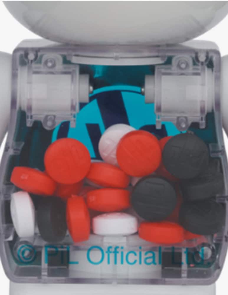 rinascente Medicom Toy Bearbrick 1000% PIL White Chrome - Bianco