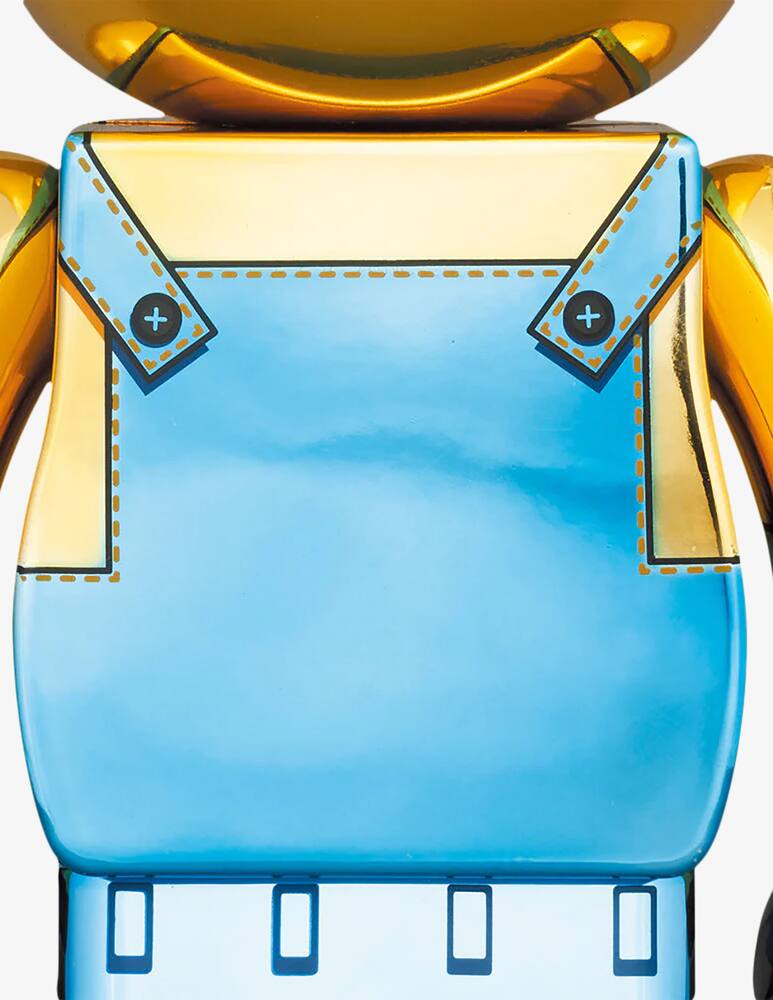 rinascente Medicom Toy Bearbrick 100% 400% Minions Stuart Chrome Vers 2-pack