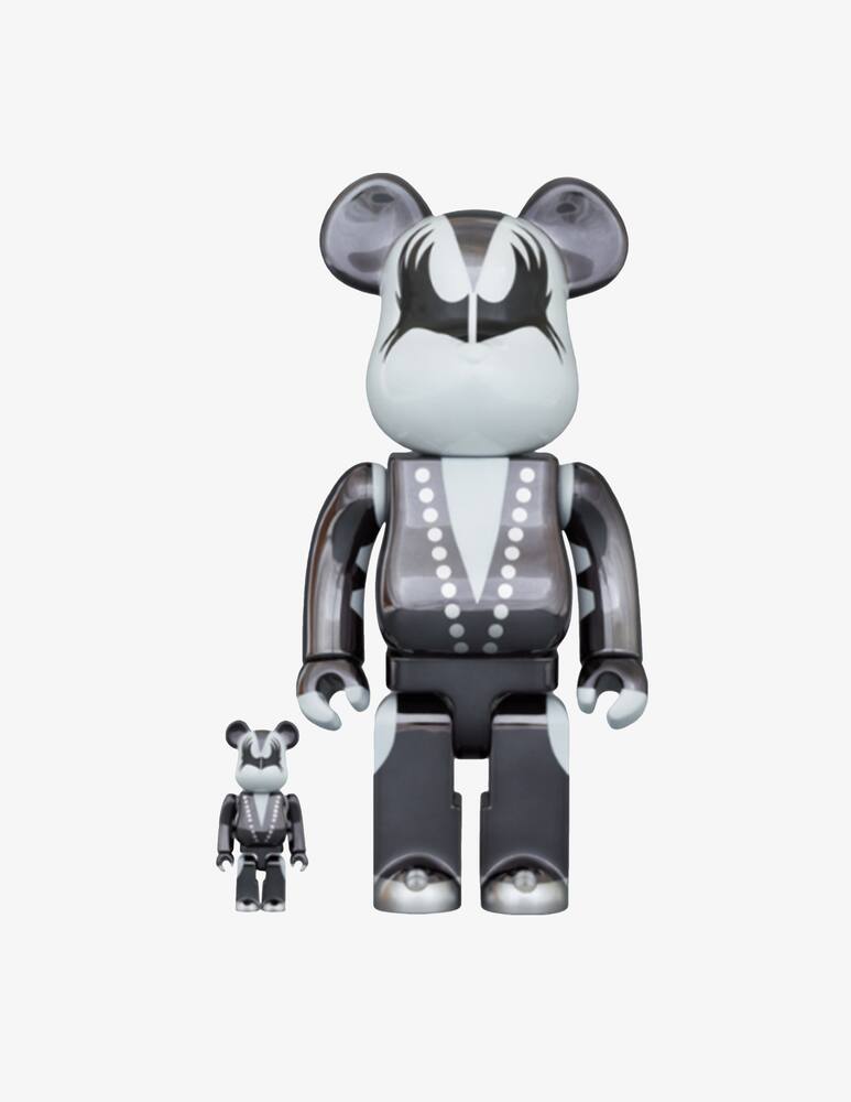 rinascente Medicom Toy Bearbrick 100% 400% Kiss The Demon Chrome 2-pack