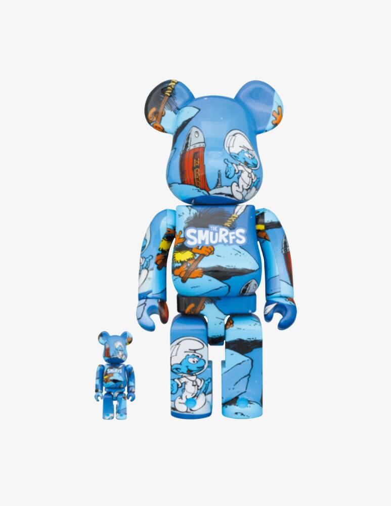 rinascente Medicom Toy Bearbrick 100% 400% The Smurfs Astrosmurf 2-pack