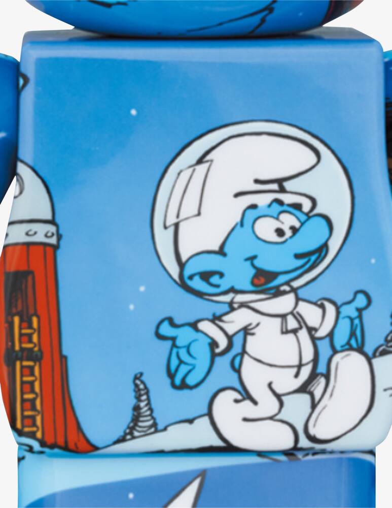 rinascente Medicom Toy Bearbrick 100% 400% The Smurfs Astrosmurf 2-pack