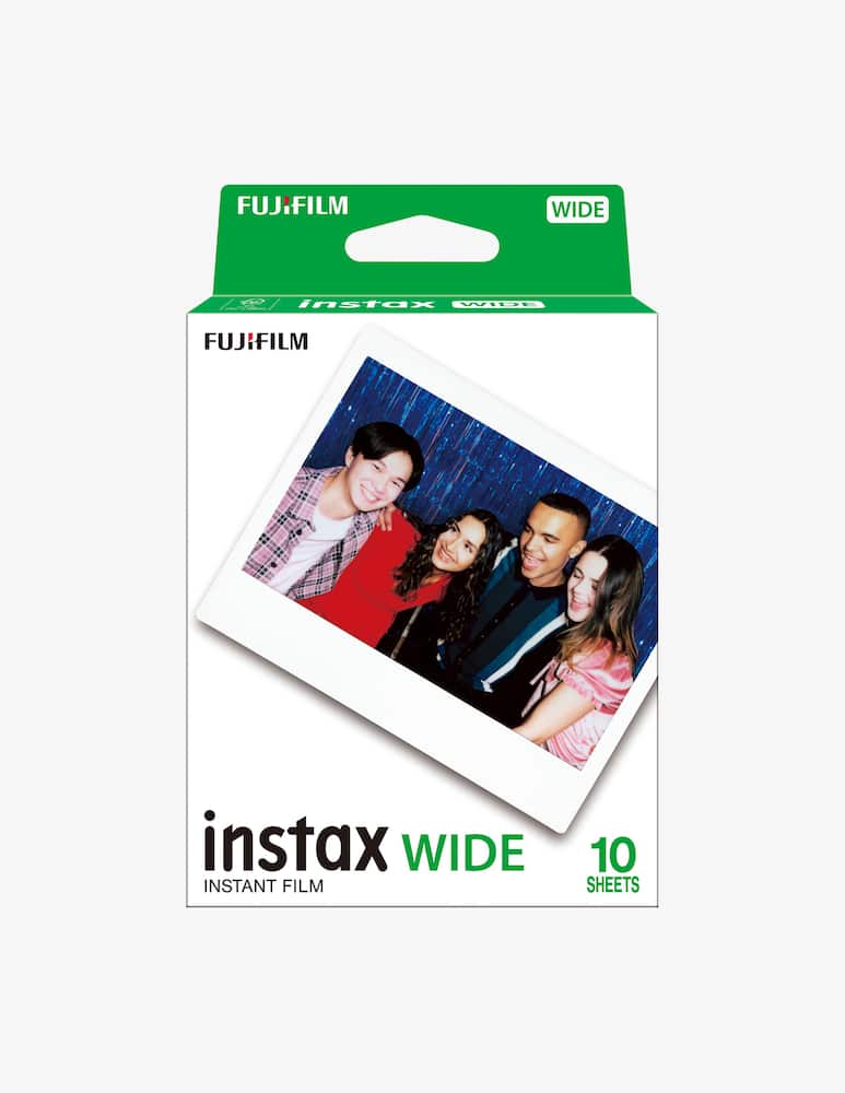 rinascente Fujifilm Wide Film, Instant Film, Wide Format 10 Sheets Photo Pack, White Border