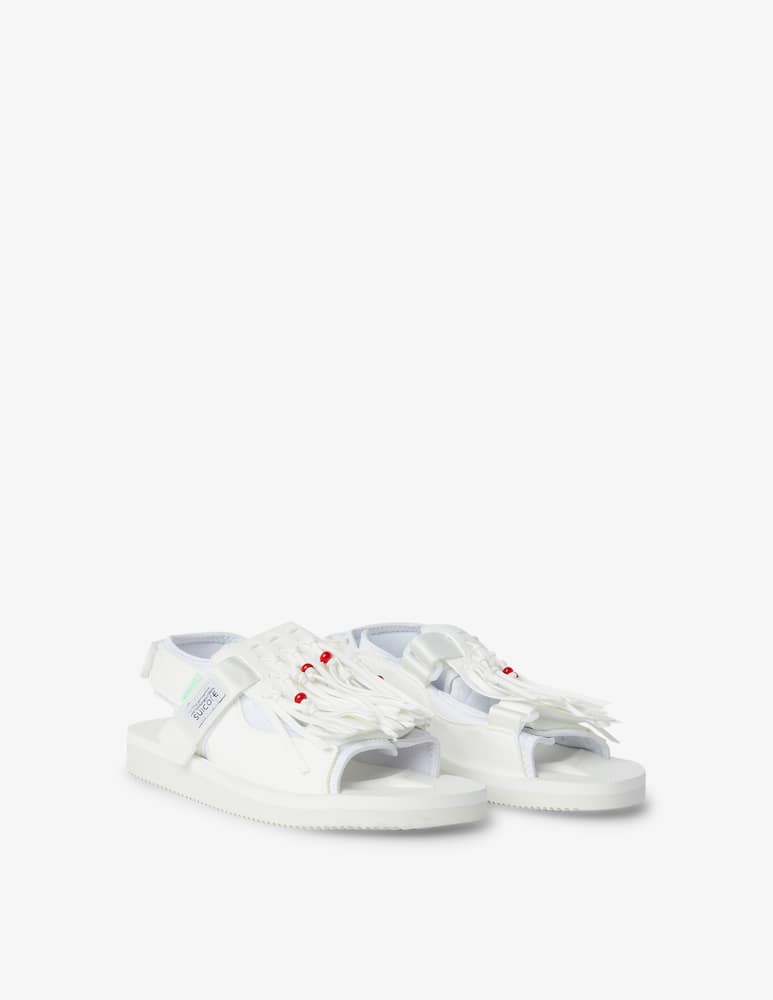 rinascente Suicoke Was 4ab fringes sandals - white