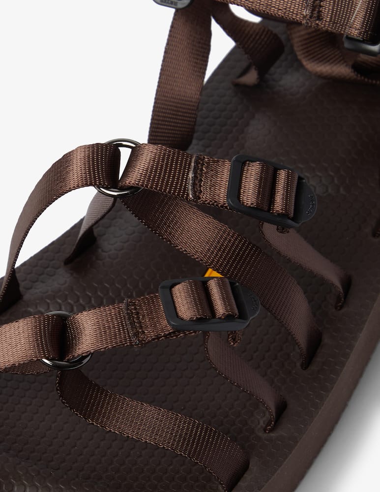 rinascente Suicoke Tosshi-v buckle flat sandals - brown