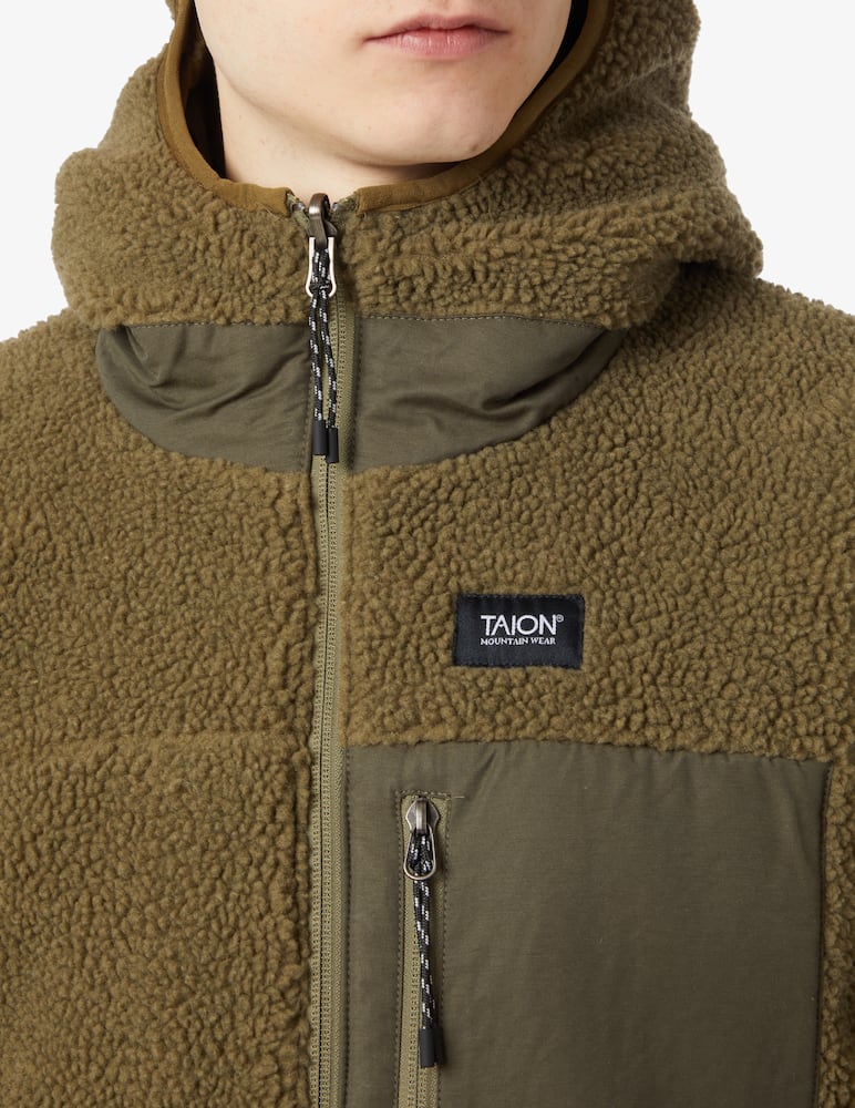 Taion Reversible downxboa hoodie - Green - picture 4 Taion Reversible downxboa hoodie - Green - picture 4