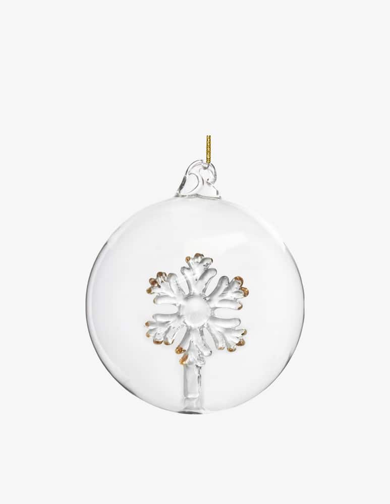 rinascente Shishi Glass Bauble with Snowflake 8 cm