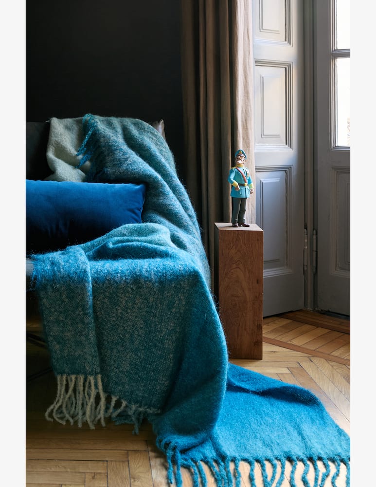 rinascente Lanerossi Degradè Throw Water Blue