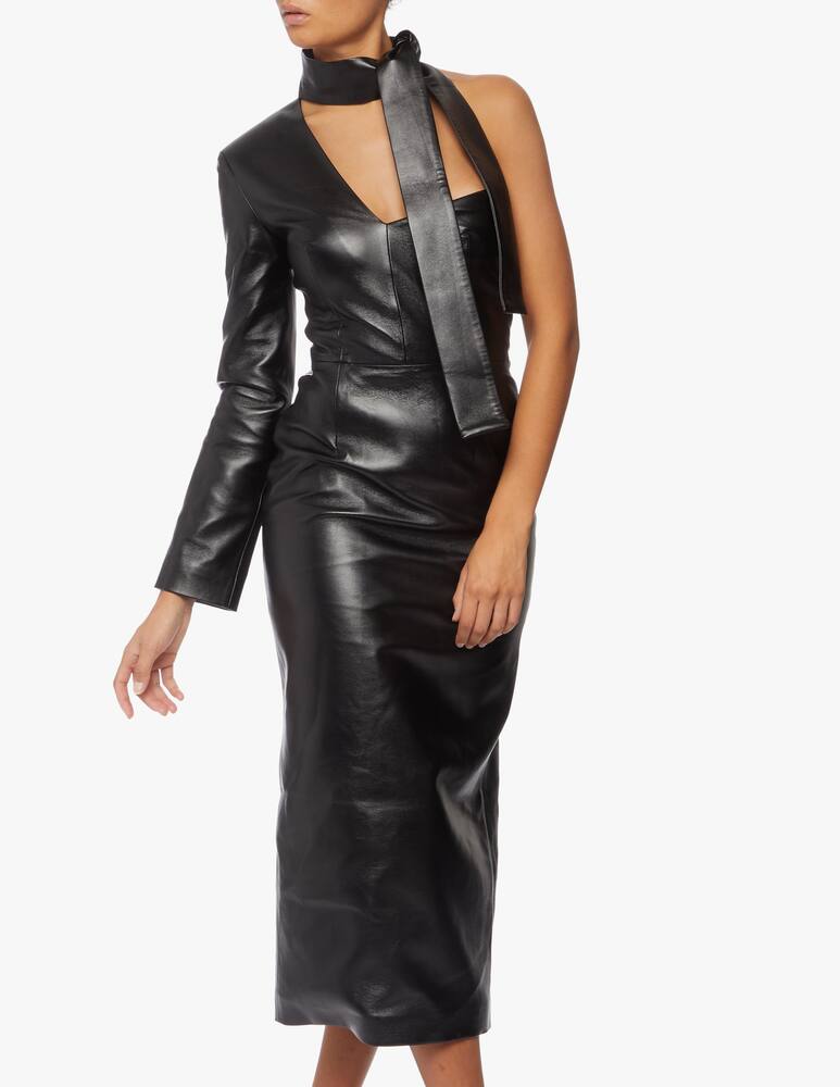 rinascente Materiel Vestito monospalla in simil pelle