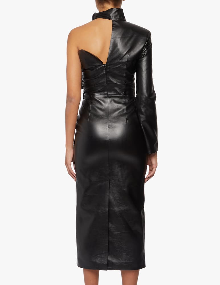 rinascente Materiel Vestito monospalla in simil pelle