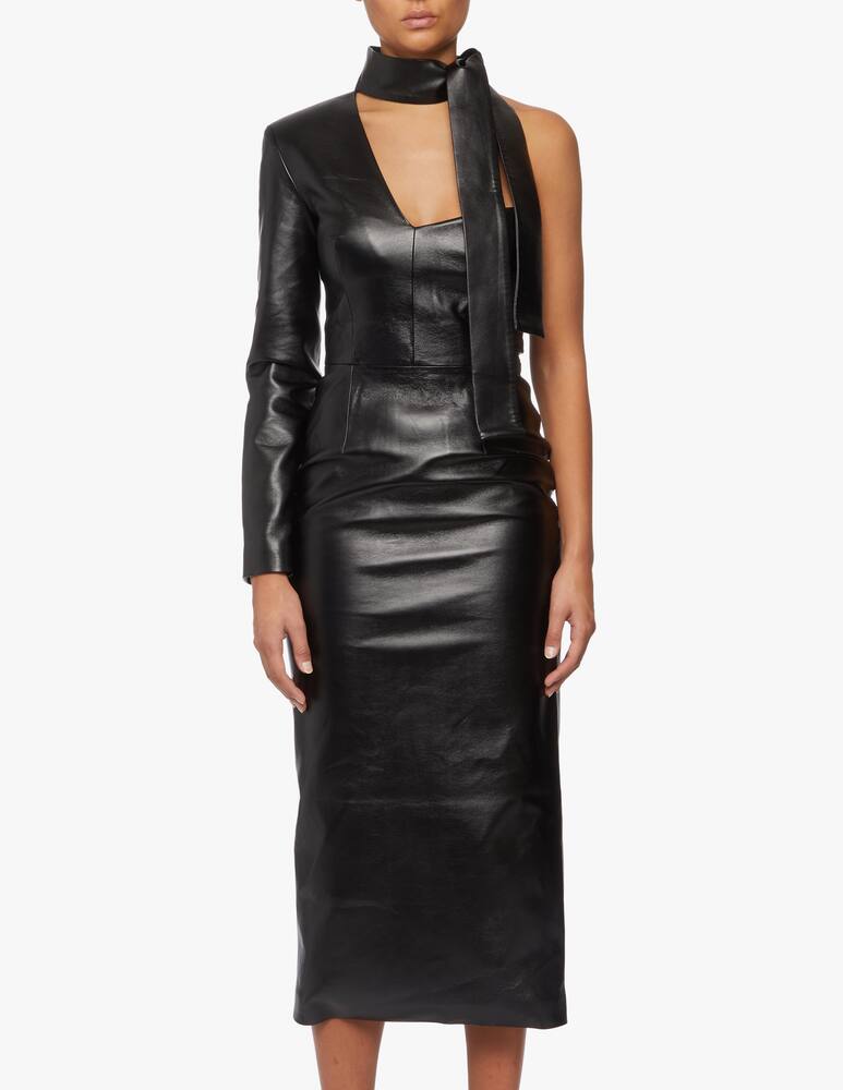 rinascente Materiel Vestito monospalla in simil pelle