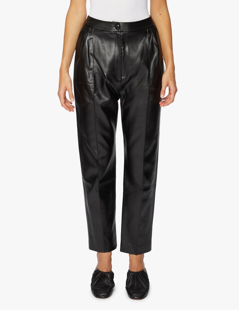 rinascente Materiel Pantaloni a vita alta in simil pelle