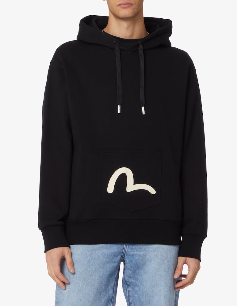 Evisu Felpa con cappuccio con logo tasca - Nero - immagine 1 Evisu Felpa con cappuccio con logo tasca - Nero - immagine 1
