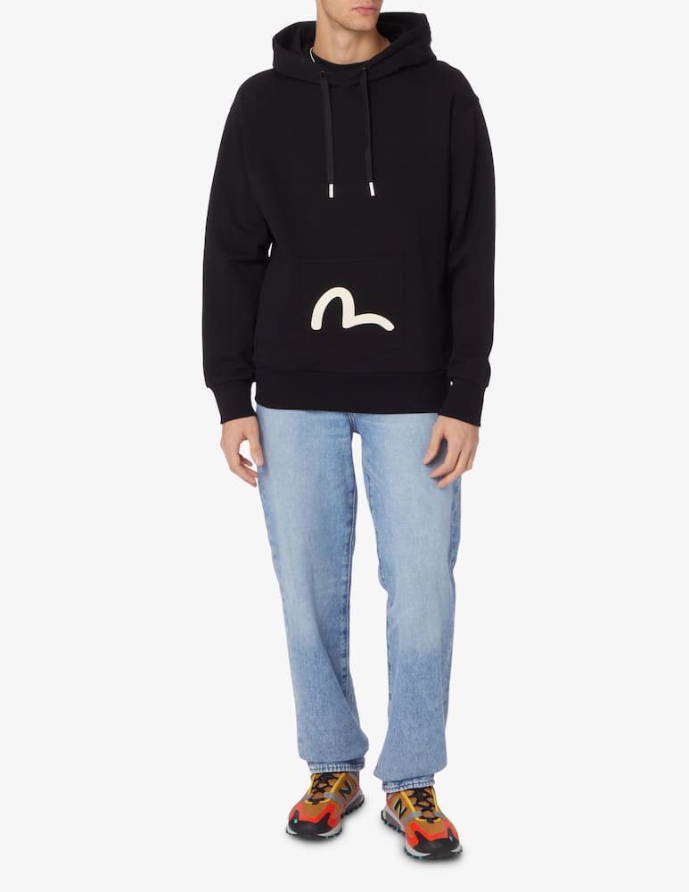 Evisu Felpa con cappuccio con logo tasca - Nero - immagine 2 Evisu Felpa con cappuccio con logo tasca - Nero - immagine 2