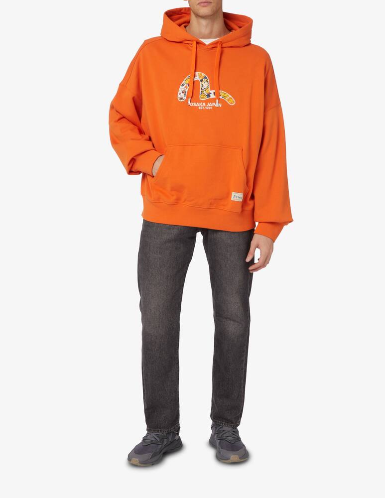 rinascente Evisu Felpa con cappuccio con logo - Arancione