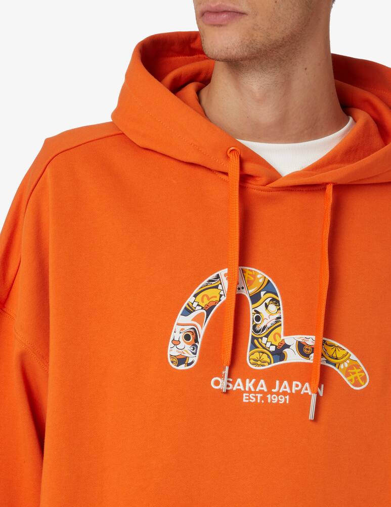 rinascente Evisu Felpa con cappuccio con logo - Arancione