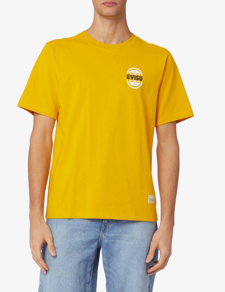 rinascente Evisu Circular small logo t-shirt - Yellow
