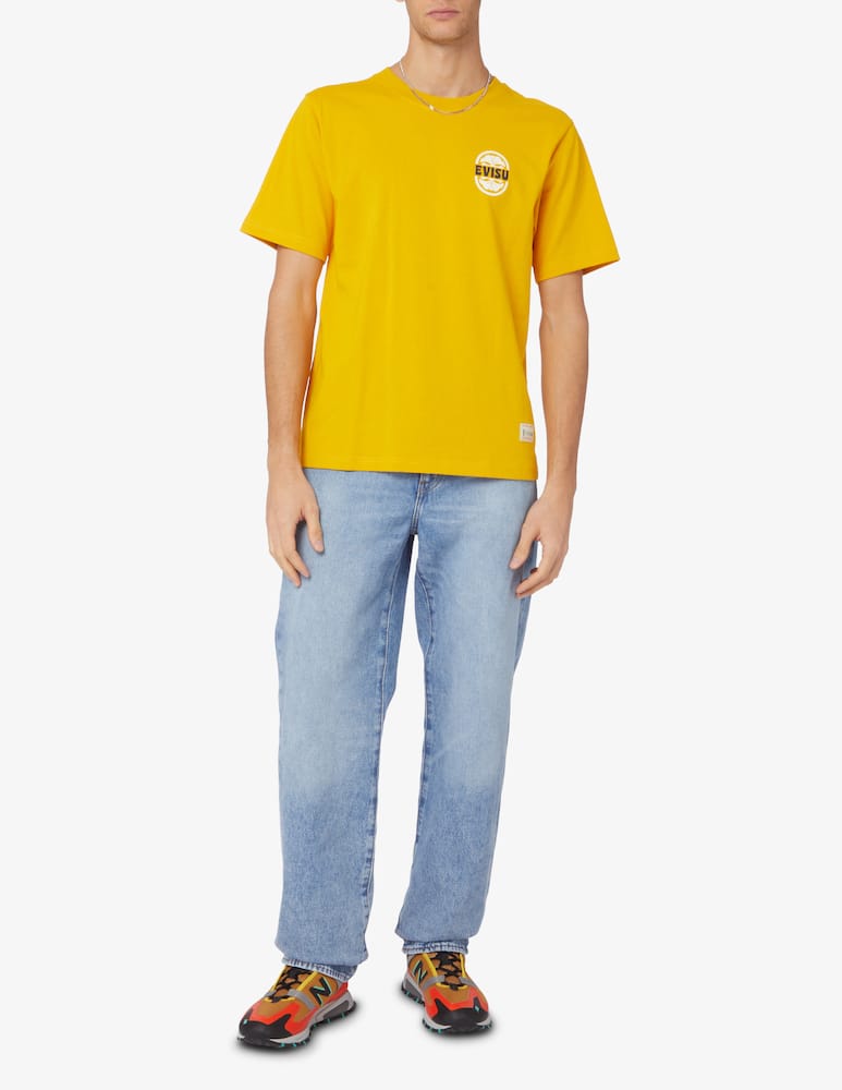 rinascente Evisu Circular small logo t-shirt - Yellow