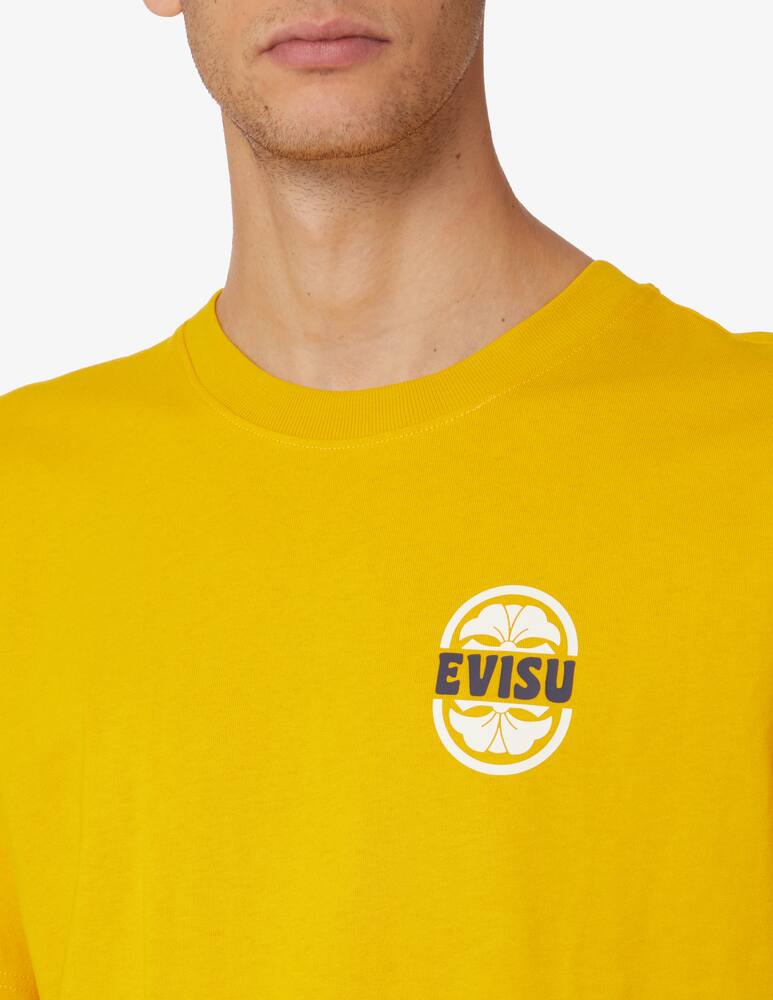 rinascente Evisu Circular small logo t-shirt - Yellow
