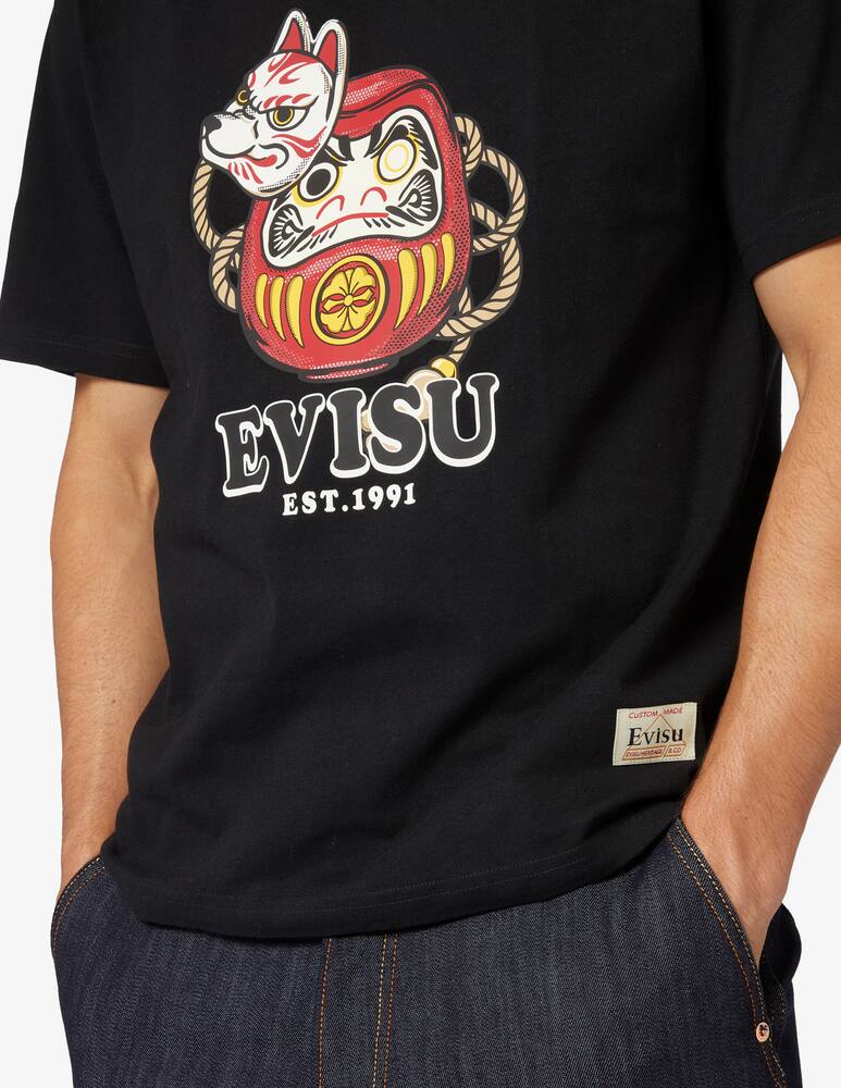 rinascente Evisu Maglietta daruma with inari mask