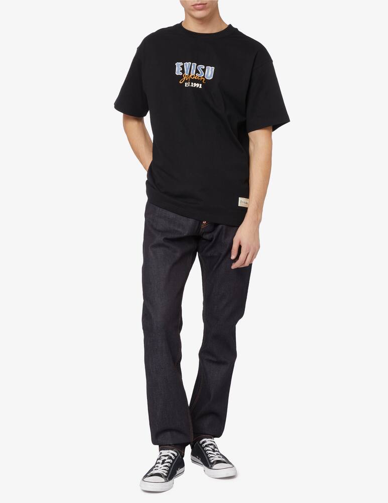 rinascente Evisu Maglietta stampata kumadori daruma double daicock