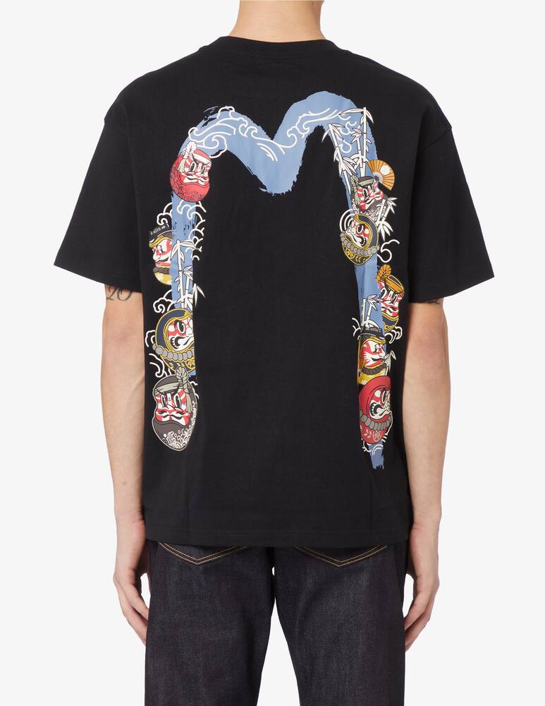 rinascente Evisu Maglietta stampata kumadori daruma double daicock