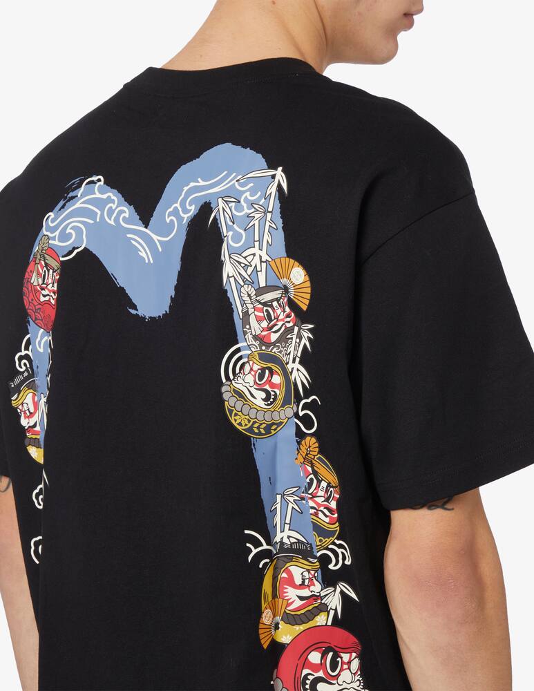 rinascente Evisu Maglietta stampata kumadori daruma double daicock