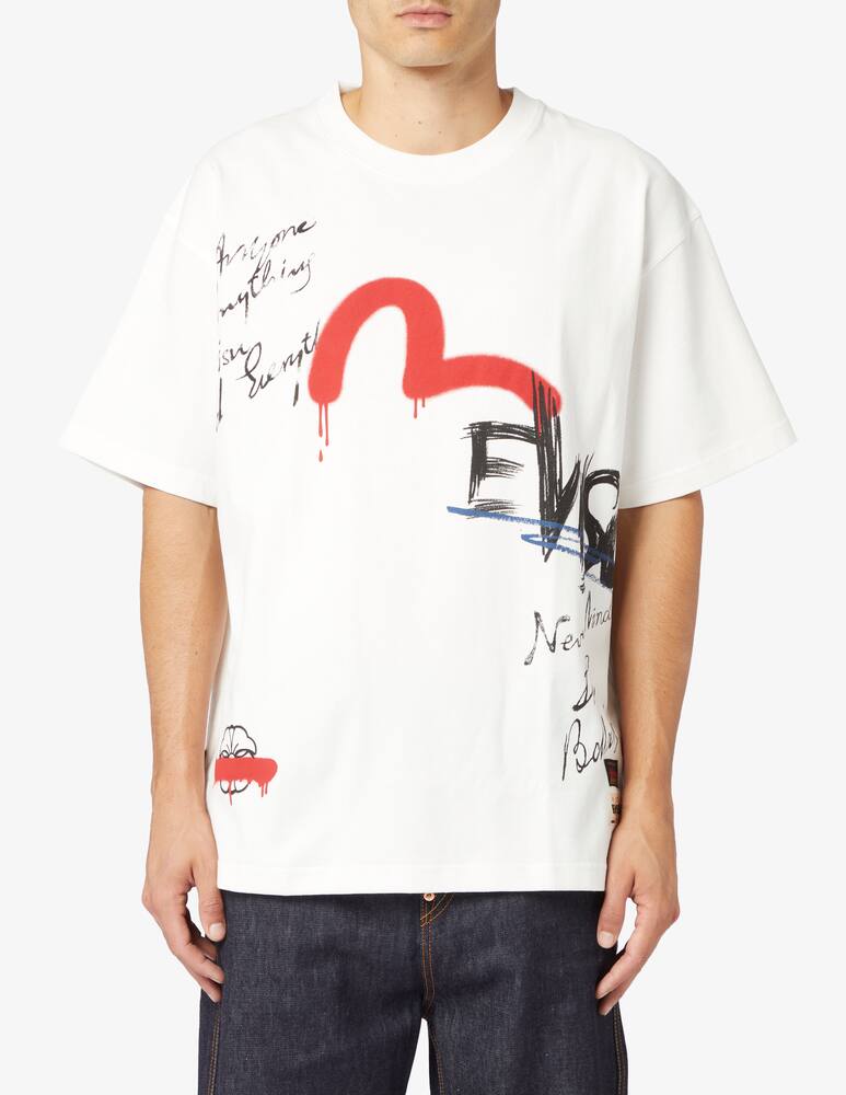 Evisu Seagull graffiti print tee - picture 1 Evisu Seagull graffiti print tee - picture 1