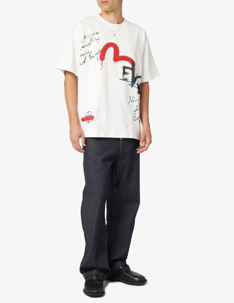rinascente Evisu Seagull graffiti print tee