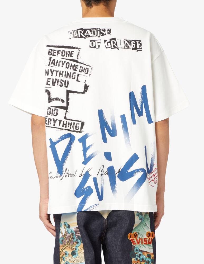 rinascente Evisu Seagull graffiti print tee