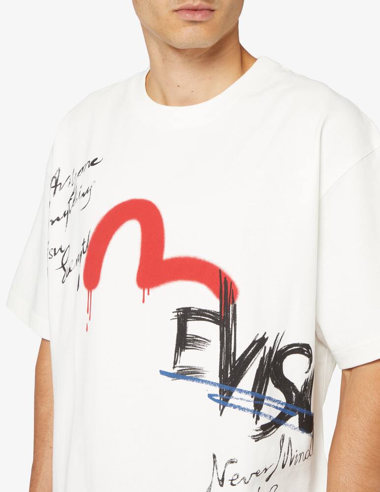 rinascente Evisu Seagull graffiti print tee
