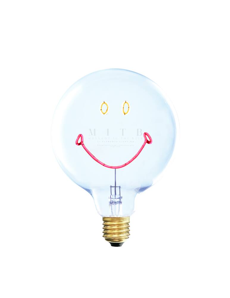 rinascente Message in the Bulb Smiley Bulb For Table Lamp - Red