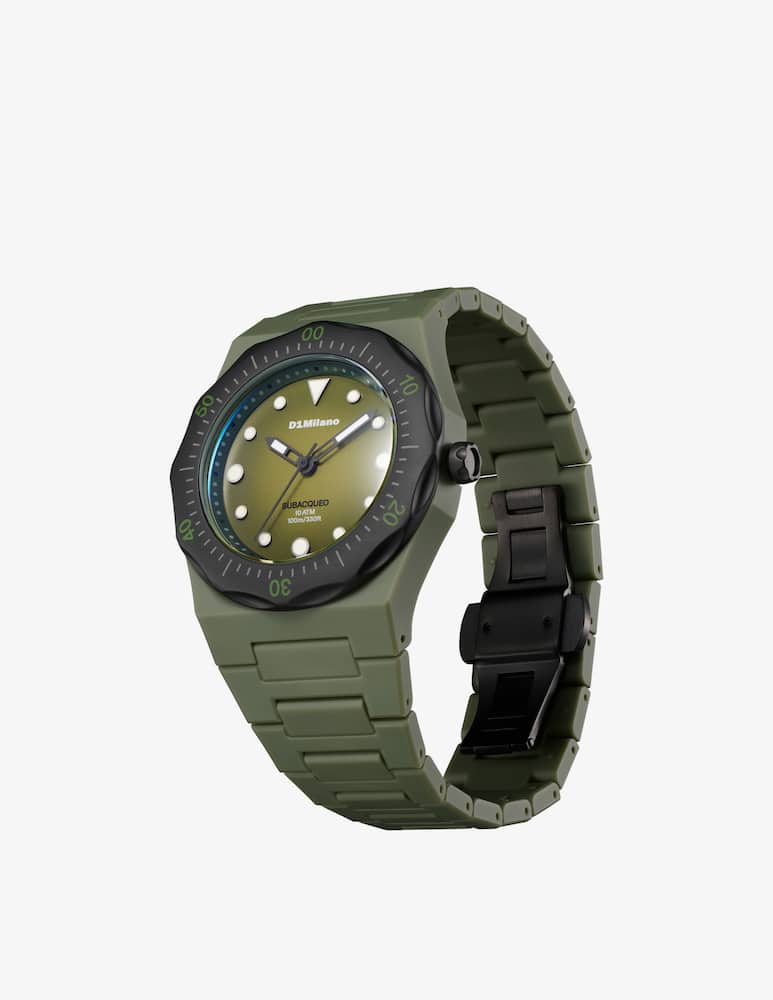 rinascente D1 Milano Polycarbon Diver Military Green Orologio