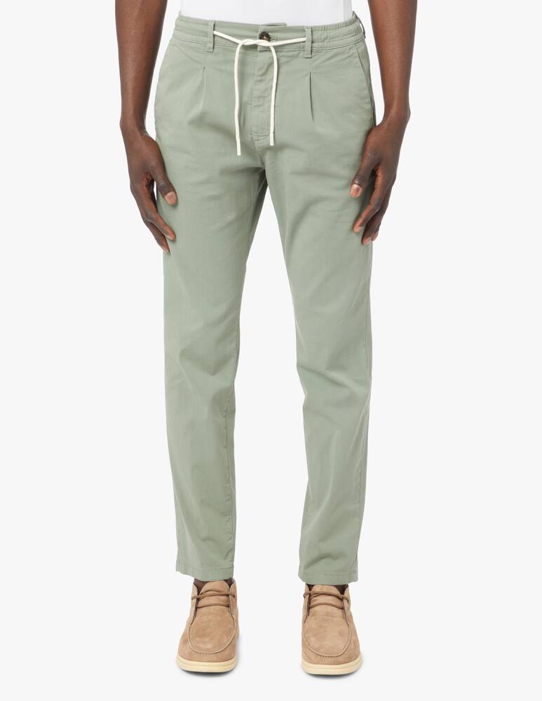 rinascente Cruna Popeline cotton 901 mitte pants - green