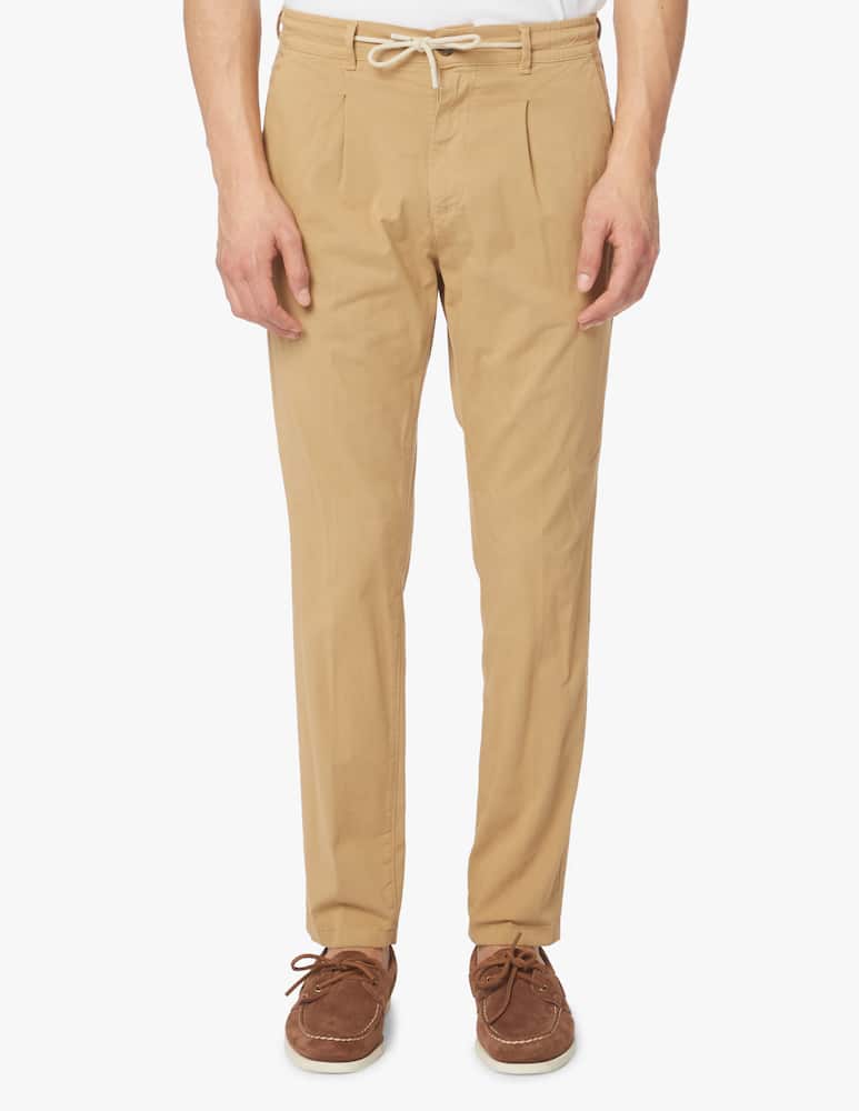 rinascente Cruna Popeline cotton 901 mitte pants - brown