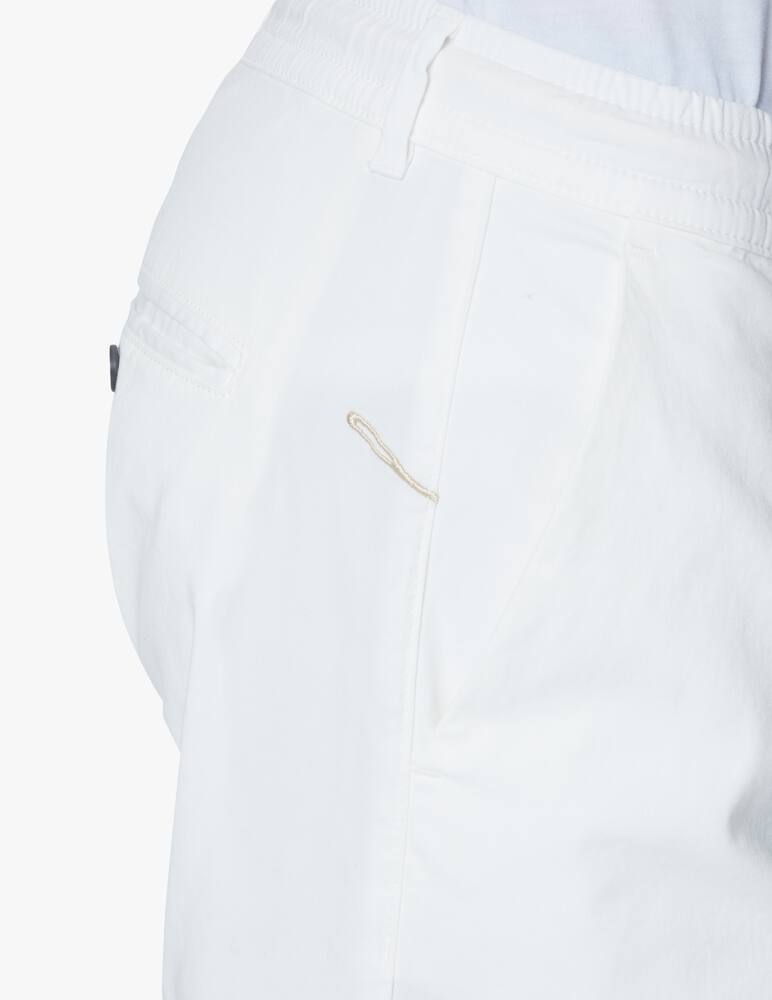 rinascente Cruna Popeline cotton 901 mitte pants - white