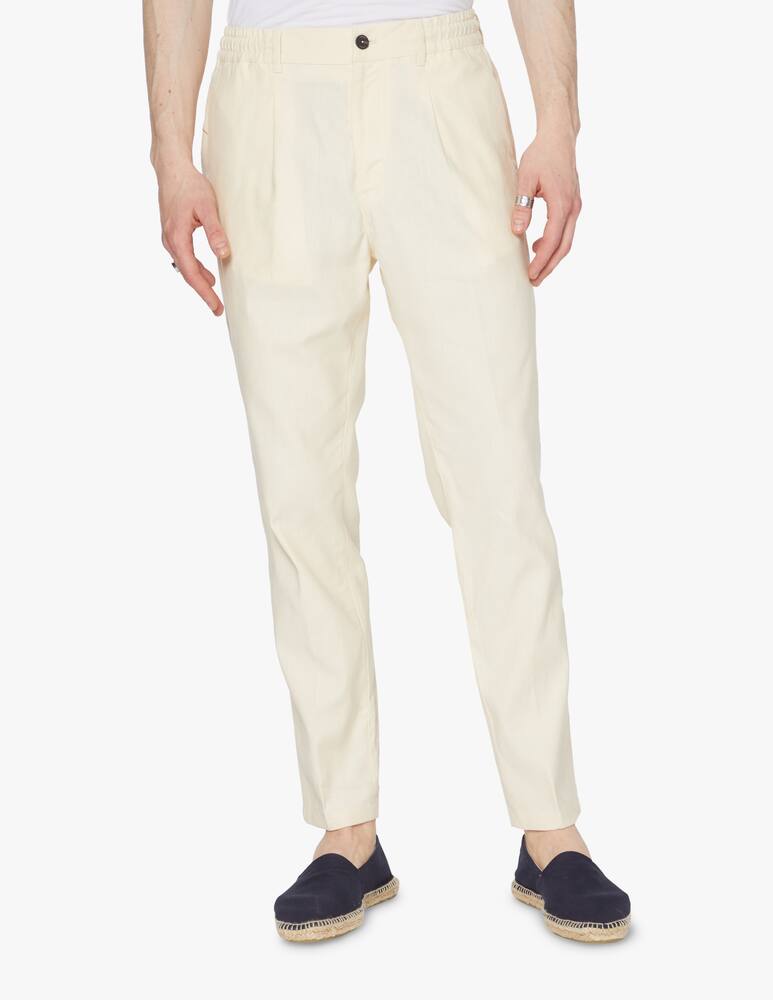 rinascente Cruna Chambray 910 mitte pants - white