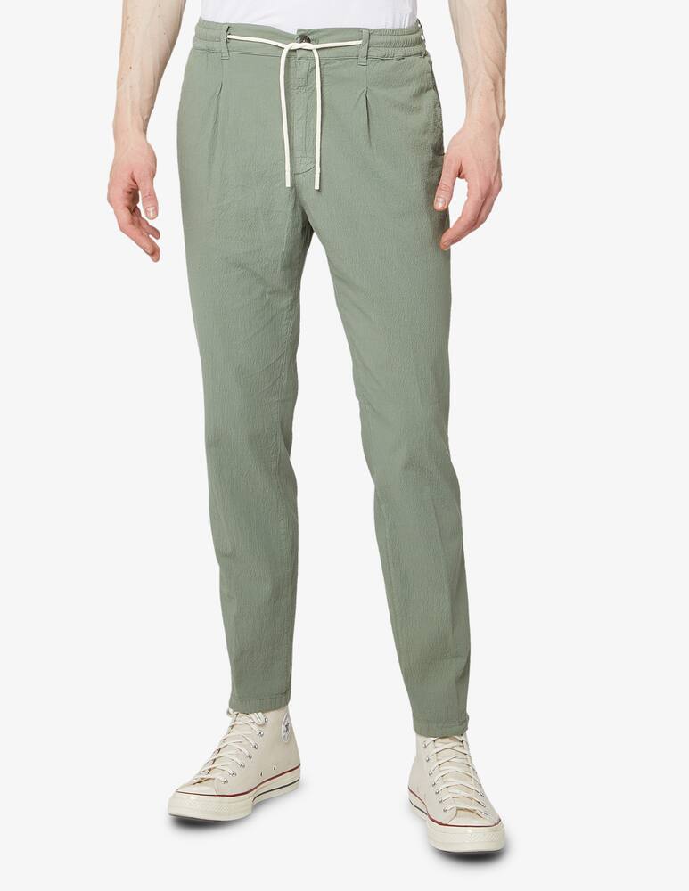 rinascente Cruna Pantaloni mitte 905 seersucker - verde