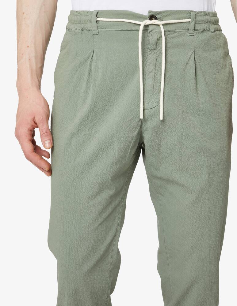 rinascente Cruna Pantaloni mitte 905 seersucker - verde
